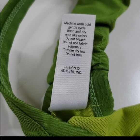 ATHLETA SWIM PAVITRA GREEN BLACK YELLOW BROWN earth power Y TANK TOP S small - Picture 7 of 8